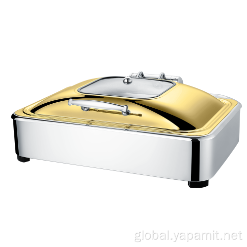 Metal Chafing Dish Full Size Chafing Dish Glass Window Lid Supplier